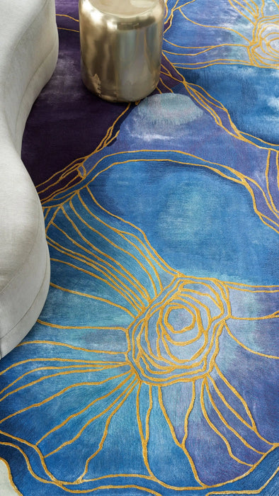 Blue Prisma Rug Prismatic PRS32 Blue Gold Rugs - Buy PRS32 Blue Gold Rugs Online from ...