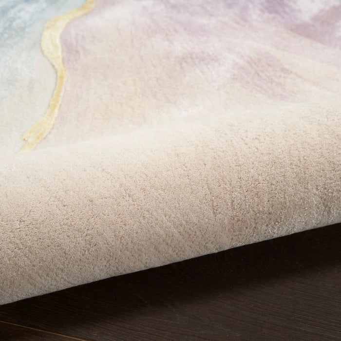 Nourison prismatic prs34 ivory Ivory, Multicoloured Living Room Wool Rug.