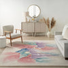 Nourison prismatic prs34 ivory Ivory, Multicoloured Living Room Wool Rug.