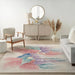 Nourison prismatic prs34 ivory Ivory, Multicoloured Living Room Wool Rug.