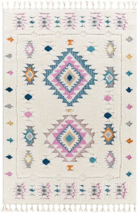 Surya lof pukyu 2300 multicolored Ivory, Multicoloured Living Room Shaggy Rug.