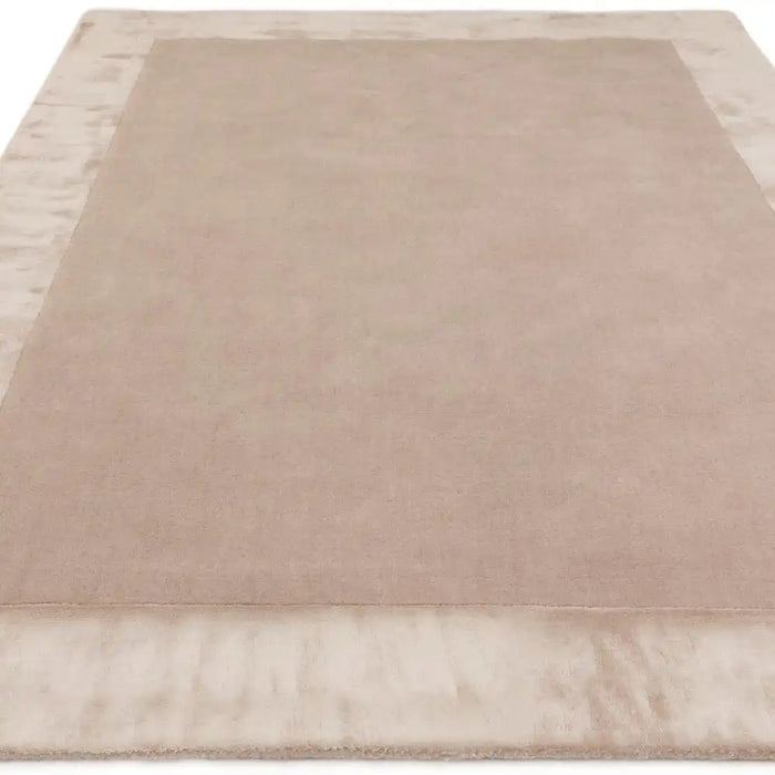 Asiatic ascot putty Beige Living Room Wool Rug.