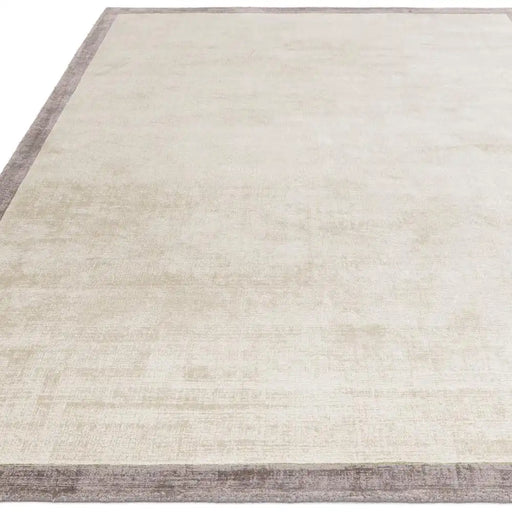 Asiatic blade border putty silver 07 Grey, Ivory Living Room  Rug.