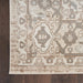 Nourison quarry qua05 beige Beige Living Room Moroccan Rug.