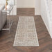 Nourison quarry qua05 beige Beige Living Room Moroccan Rug.