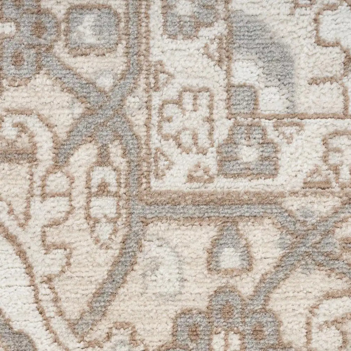 Nourison quarry qua05 beige Beige Living Room Moroccan Rug.