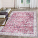 Likewise Matting silk road washable rada Pink Living Room Washable Rug.