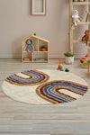 Homemaker snug melrose rainbow Ivory, Multicoloured Living Room Geometric Rug.