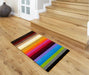 Likewise Matting linea rainbow Multicoloured Living Room Striped Rug.