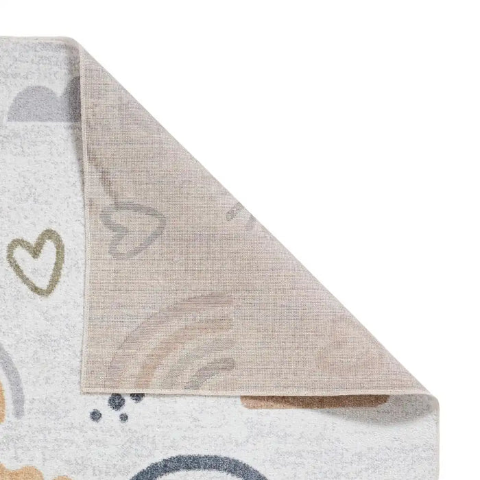 Think Rugs vida washable rainbow sun Multicoloured Bedroom  Washable Rug.