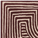 Asiatic reef rf 29 curve plum Purple, Cream Living Room Wool Rug.