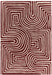 Asiatic reef rf 29 curve plum Purple, Cream Living Room Wool Rug.