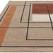 Asiatic reef rf20 outline terracotta Beige, Multicoloured Living Room Wool Rug.