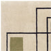 Asiatic reef rf21 outline khaki Beige Living Room Wool Rug.