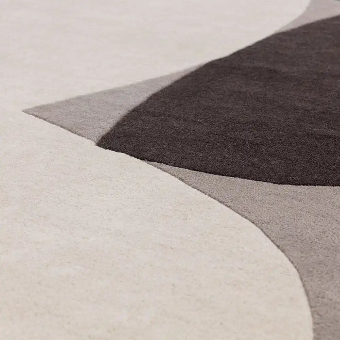 Asiatic reef rf24 mid century grey Grey, Multicoloured Living Room Wool Rug.