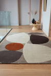 Asiatic reef rf24 mid century grey Grey, Multicoloured Living Room Wool Rug.