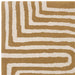 Asiatic reef rf28 curve ochre Yellow Living Room Wool Rug.