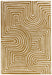 Asiatic reef rf28 curve ochre Yellow Living Room Wool Rug.
