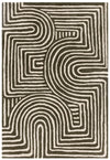 Asiatic reef rf30 curve forest Green, Cream Living Room Wool Rug.