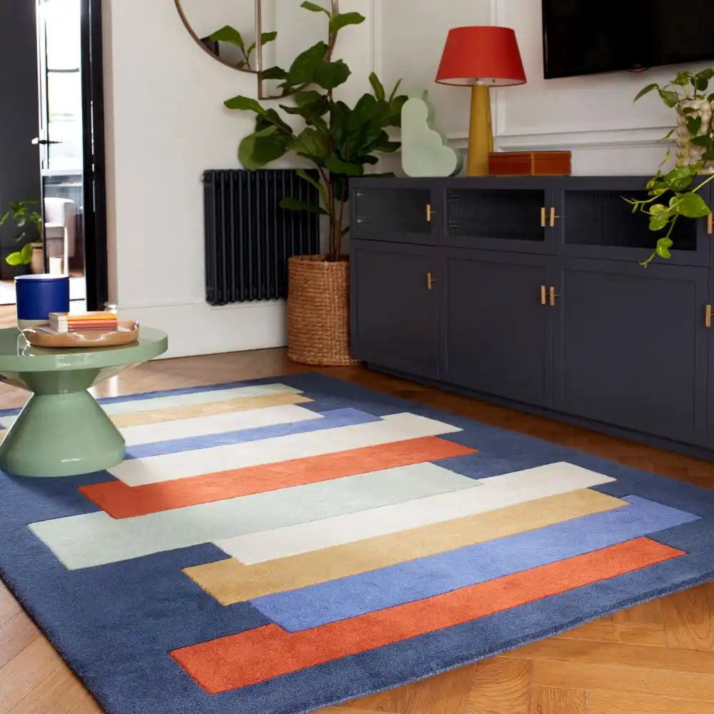 Reef Rf33 Stacks Multi Multicoloured Rug — RugsDirect Online