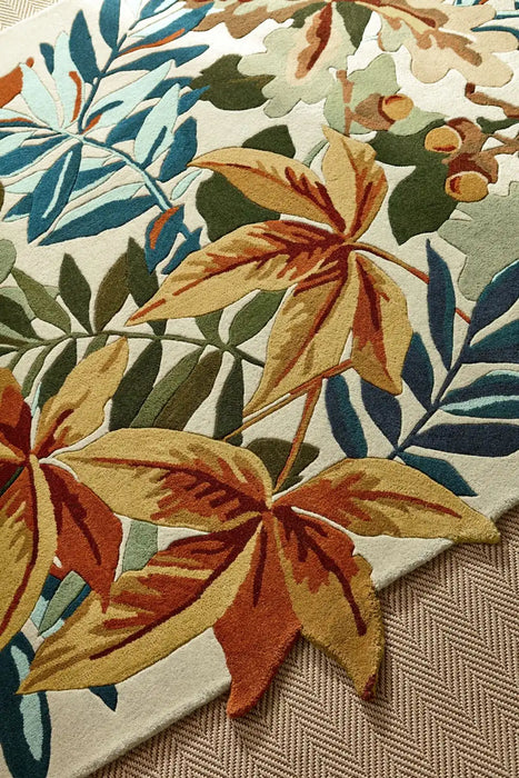 Sanderson sanderson robins wood russet brown 146501 Multicoloured Living Room Wool Rug.