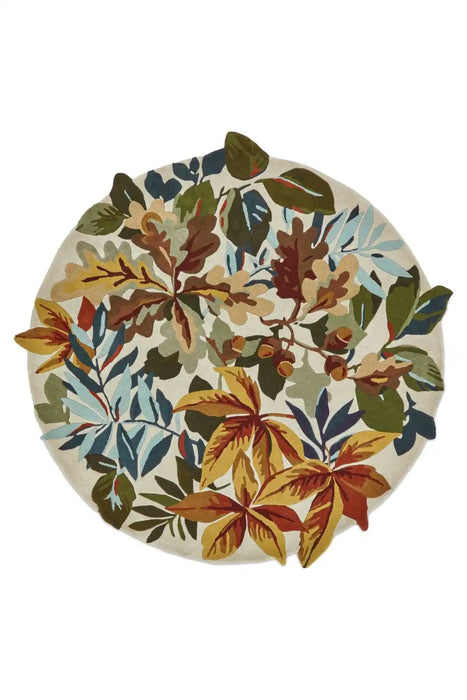 Sanderson sanderson robins wood russet brown 146501 Multicoloured Living Room Wool Rug.