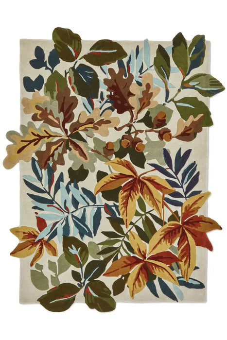 Sanderson sanderson robins wood russet brown 146501 Multicoloured Living Room Wool Rug.