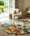 Sanderson sanderson robins wood russet brown 146501 Multicoloured Living Room Wool Rug.