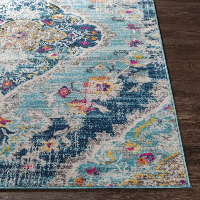 Surya fsa romy 2300 blue Blue Living Room Moroccan Rug.