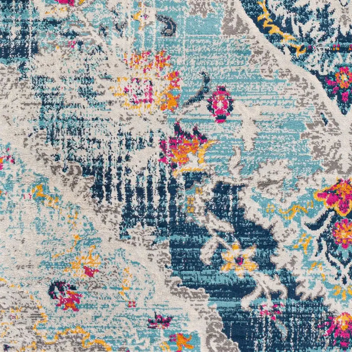 Surya fsa romy 2300 blue Blue Living Room Moroccan Rug.