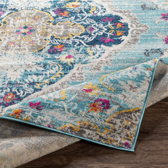 Surya fsa romy 2300 blue Blue Living Room Moroccan Rug.