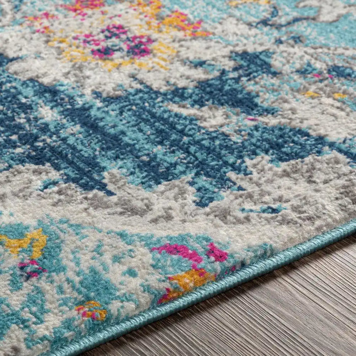 Surya fsa romy 2300 blue Blue Living Room Moroccan Rug.