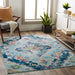 Surya fsa romy 2300 blue Blue Living Room Moroccan Rug.