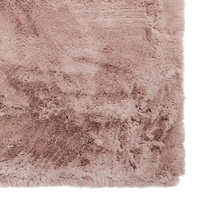 Think Rugs super teddy rose Pink Living Room Shaggy Rug.