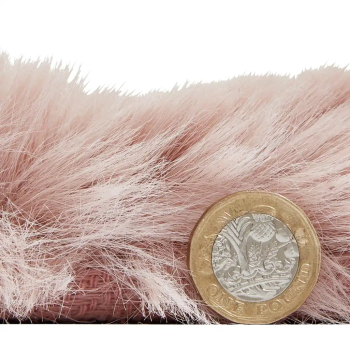Think Rugs super teddy rose Pink Living Room Shaggy Rug.