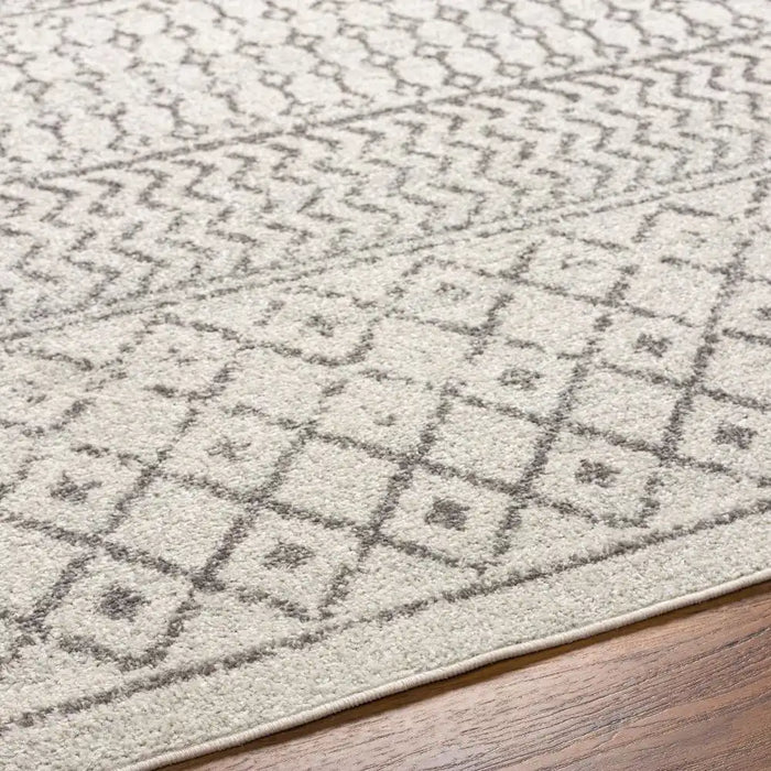 Surya elz rosemary 2369 grey Grey Living Room Geometric Rug.