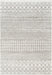 Surya elz rosemary 2369 grey Grey Living Room Geometric Rug.