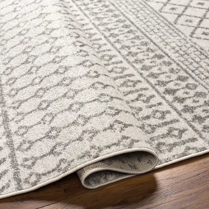 Surya elz rosemary 2369 grey Grey Living Room Geometric Rug.
