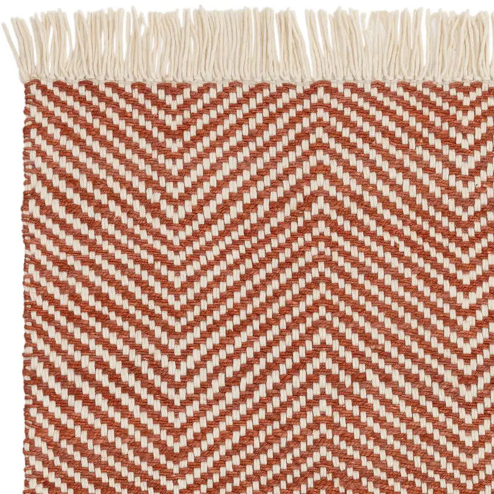 Asiatic vigo rust Orange Living Room Wool Rug.