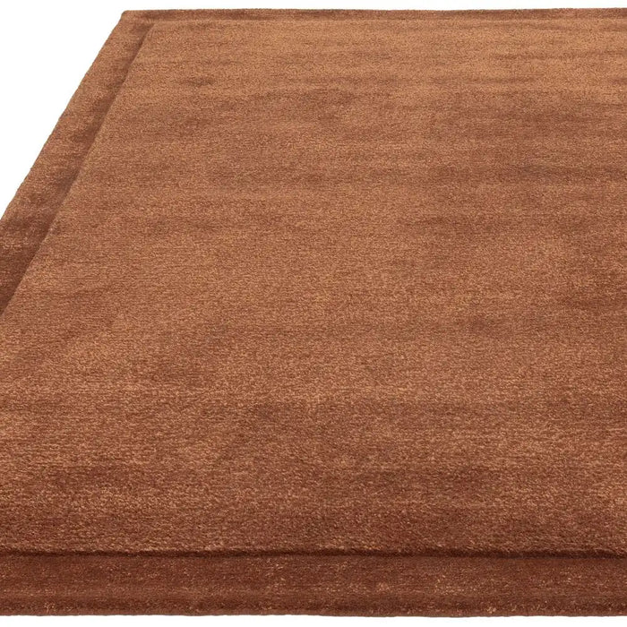 Asiatic rise rust Orange Living Room Wool Rug.