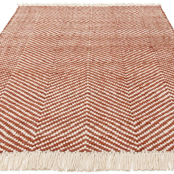 Asiatic vigo rust Orange Living Room Wool Rug.