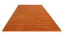 Asiatic maze asiatic rust Orange Living Room Wool Rug.