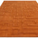 Asiatic maze asiatic rust Orange Living Room Wool Rug.