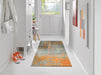 Wash + Dry decor rustic Multicoloured, Orange Living Room Washable Rug.