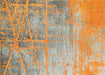 Wash + Dry decor rustic Multicoloured, Orange Living Room Washable Rug.
