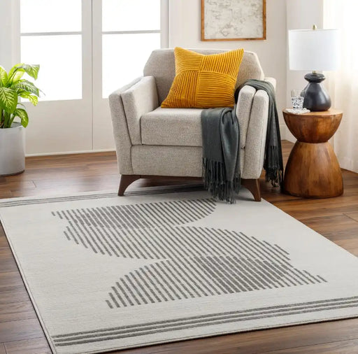 Surya pss sadie 2363 grey Cream Living Room  Rug.