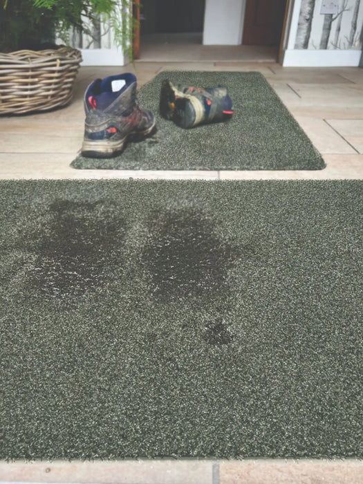 My Mats my mat cotton sage green Green Outdoor  Washable Rug.