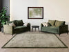 Asiatic blade border sage olive 05 Green Living Room  Rug.
