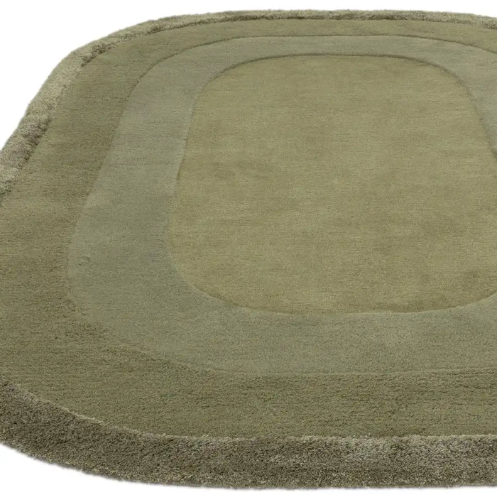 Asiatic halo sage Green Living Room Wool Rug.