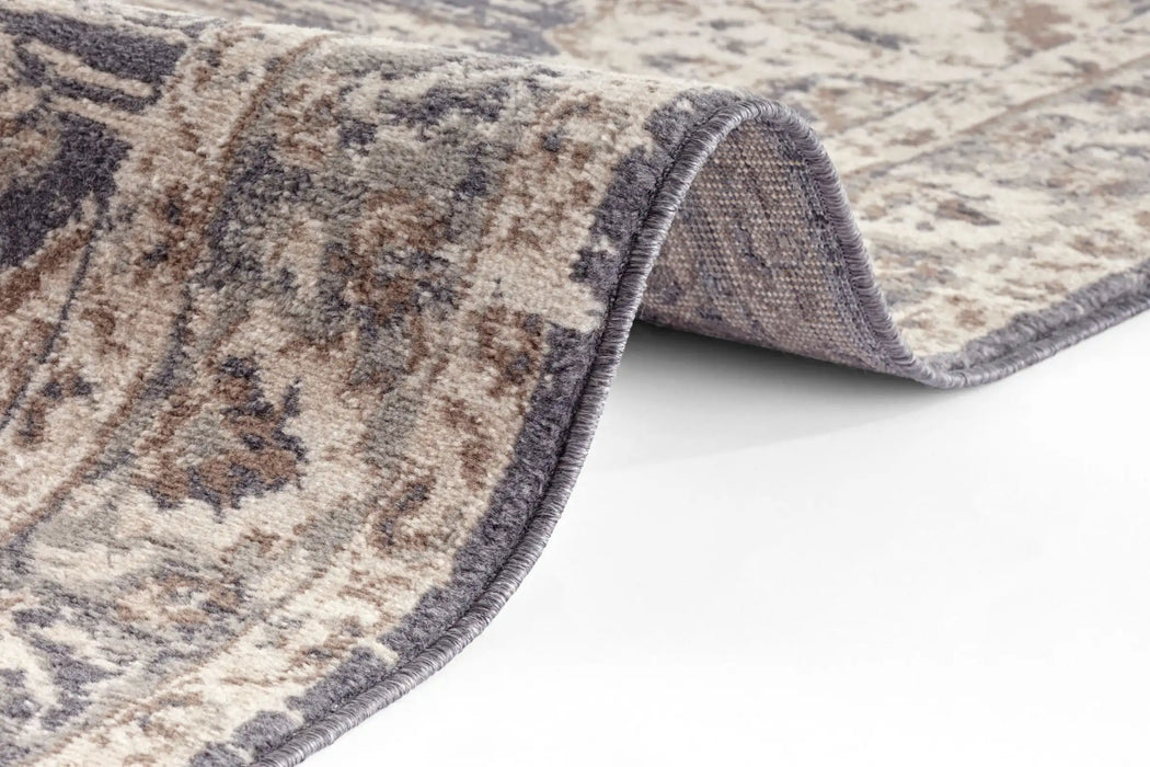 Hanse Home terrain sand cream blue Blue, Cream Living Room Moroccan Rug.